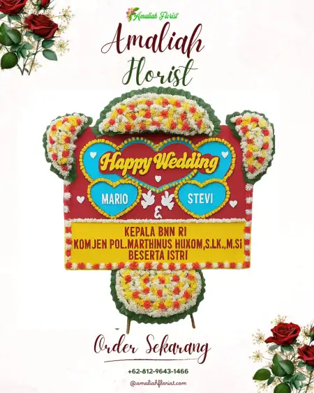 Papan Bunga Pernikahan Kendaga
